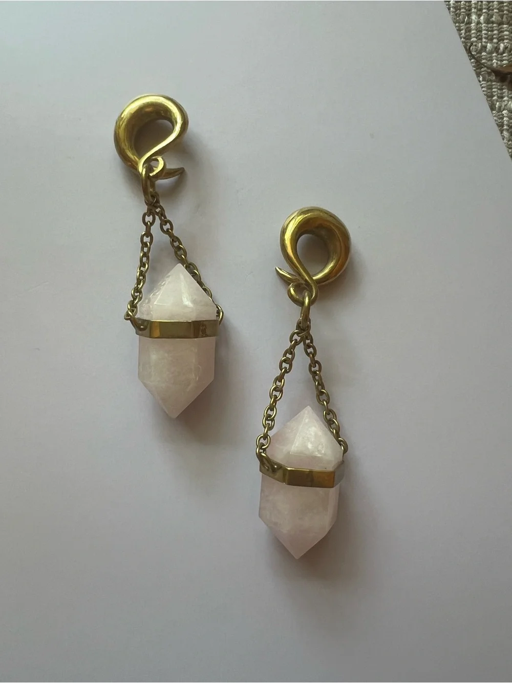 Diablo Organics Rose Quartz DT dangles